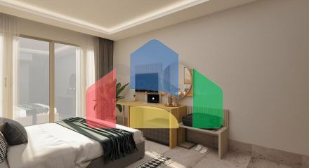 Квартира планировки 1+1 в районе Фетхие