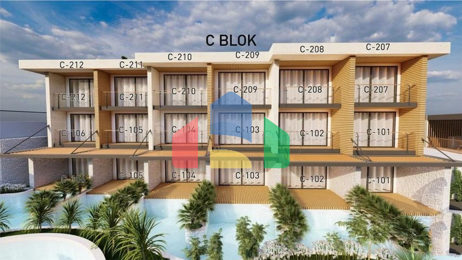 Квартира планировки 1+1 в районе Фетхие