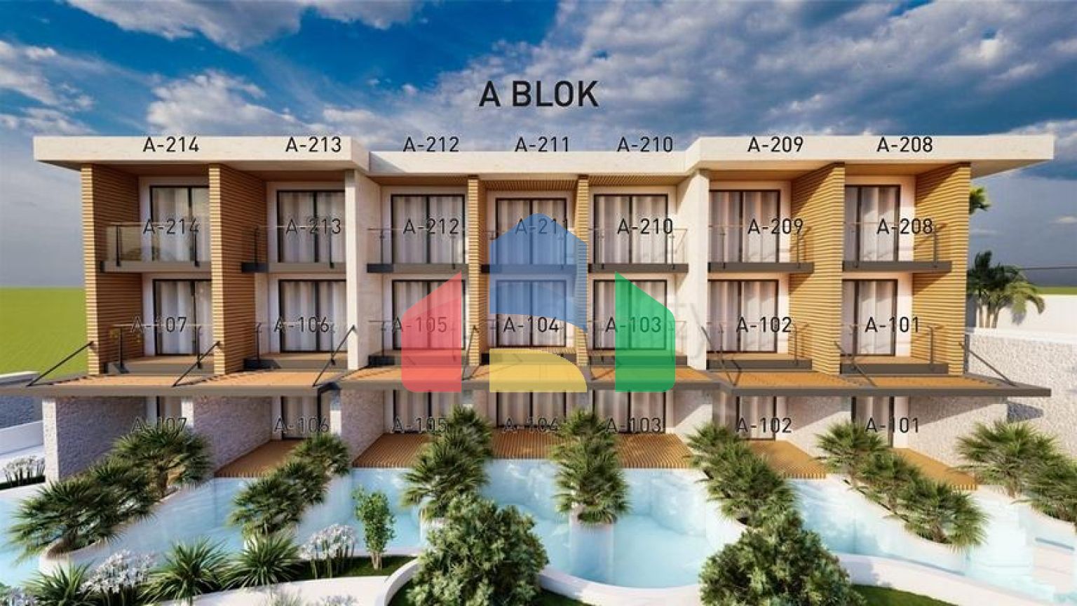 Квартира планировки 1+1 в районе Фетхие