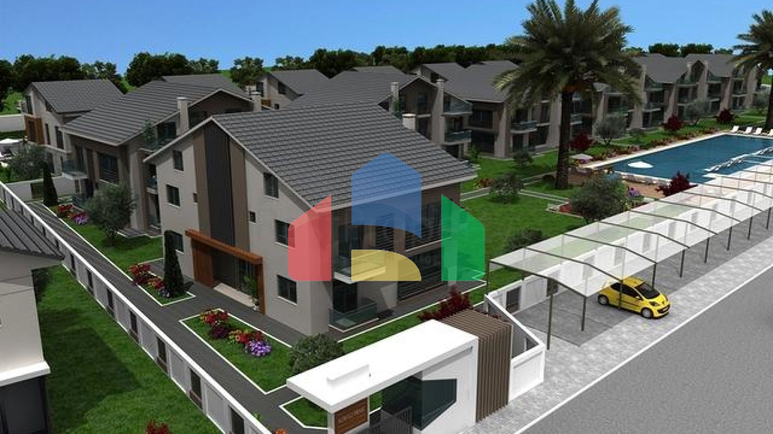 Квартира 2+1 4+1 і окрема вілла з 4 спальнями на продаж в районі Коджа-Чаліс