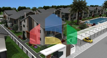 Квартира 2+1 4+1 і окрема вілла з 4 спальнями на продаж в районі Коджа-Чаліс