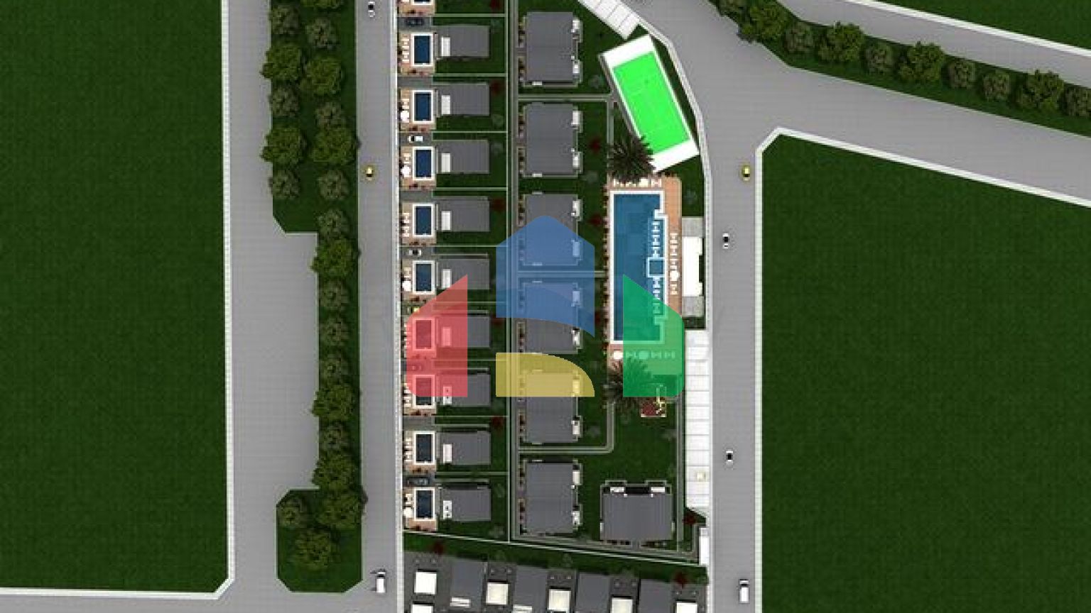 Квартира 2+1 4+1 і окрема вілла з 4 спальнями на продаж в районі Коджа-Чаліс