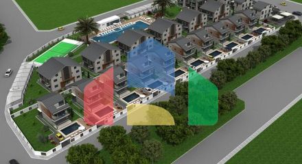 Квартира 2+1 4+1 і окрема вілла з 4 спальнями на продаж в районі Коджа-Чаліс