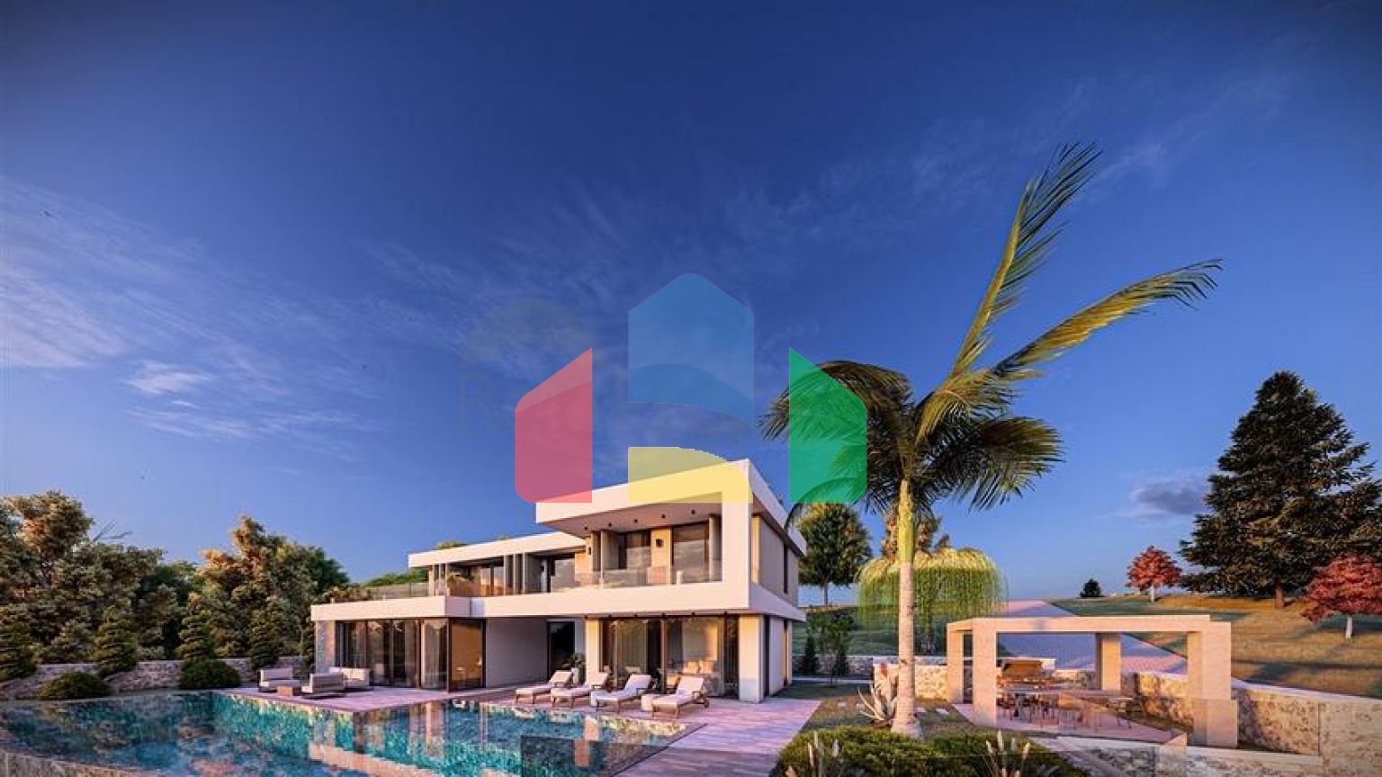 Розкішна вілла з панорамним видом на море в Калкані