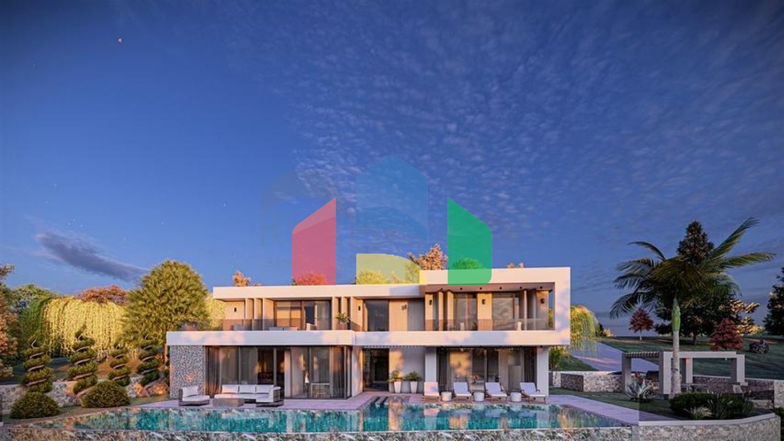 Розкішна вілла з панорамним видом на море в Калкані