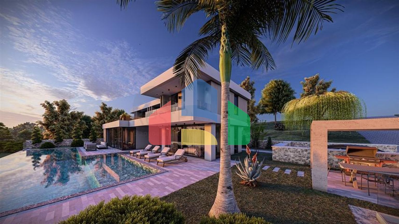 Розкішна вілла з панорамним видом на море в Калкані