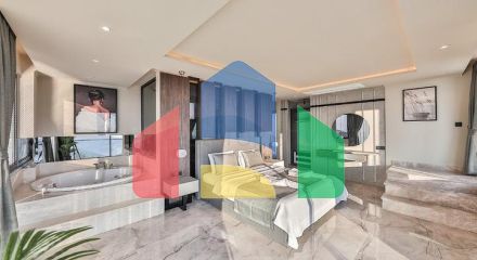 Элегантная вилла с бассейнами и видом на море в Калкане