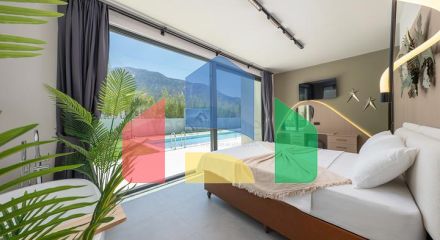 Стильна вілла 5 + 1 в районі Фетхіє