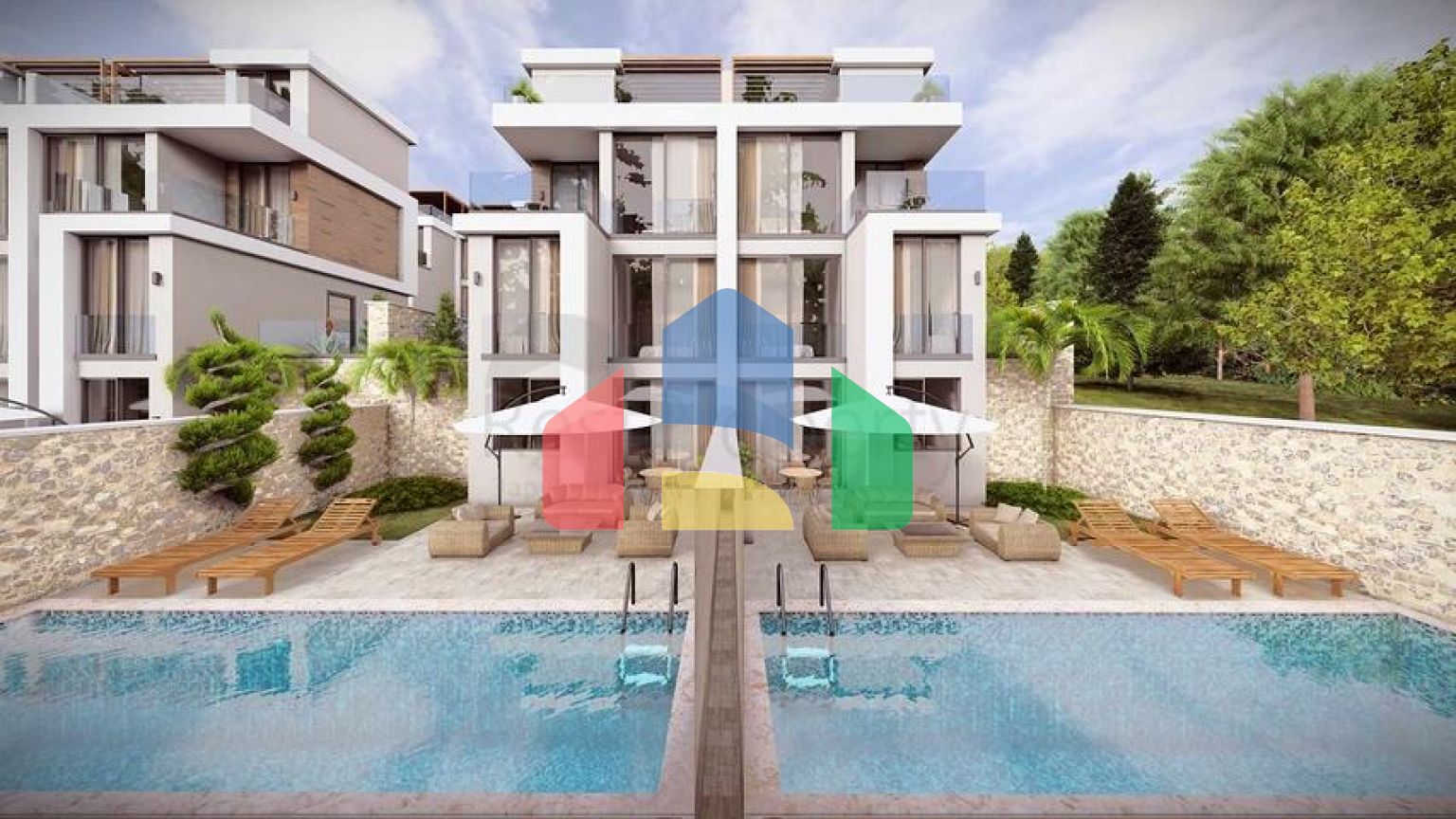 Комплекс вілл на мальовничому в'їзді в Калкан