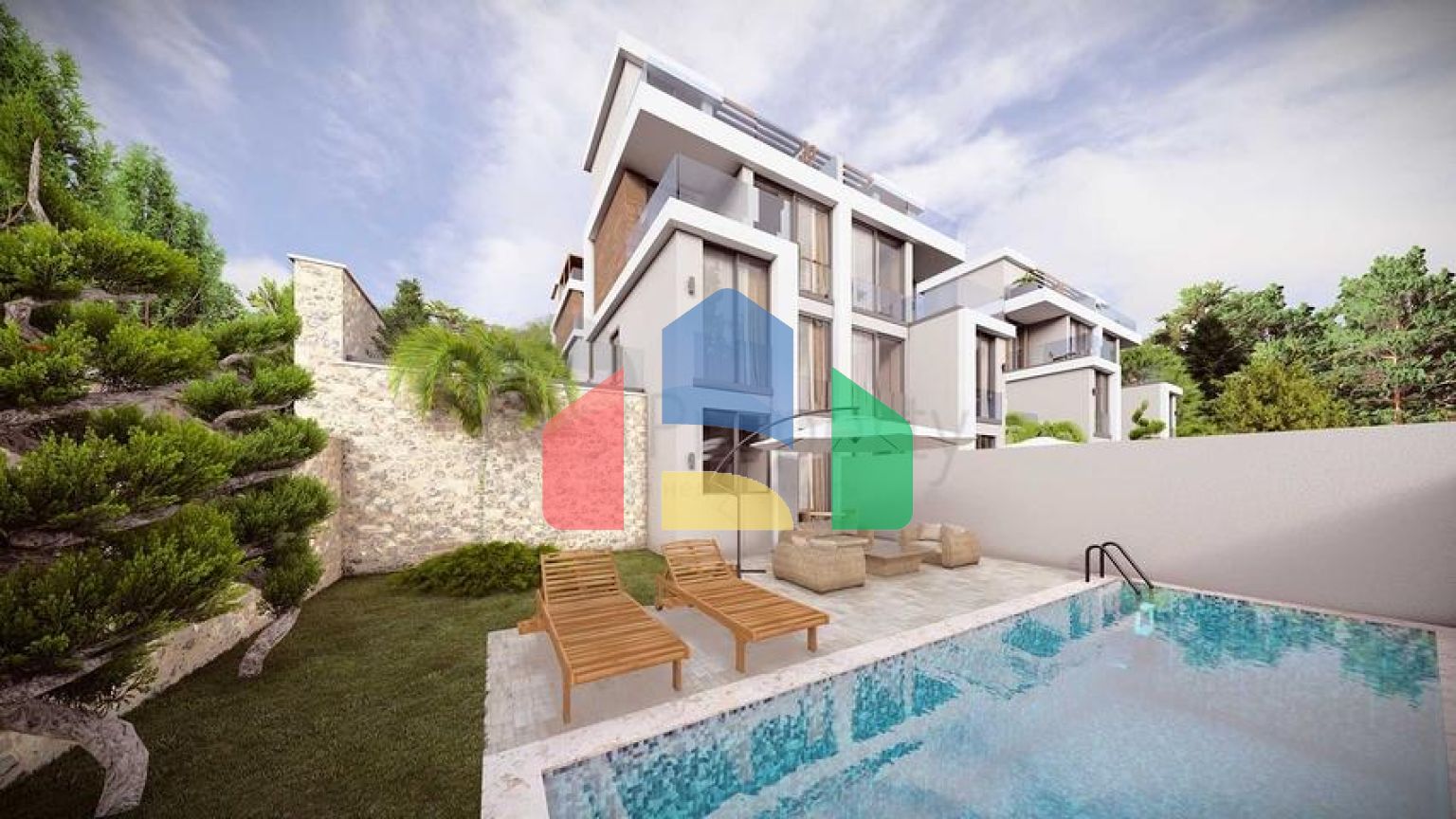 Комплекс вілл на мальовничому в'їзді в Калкан