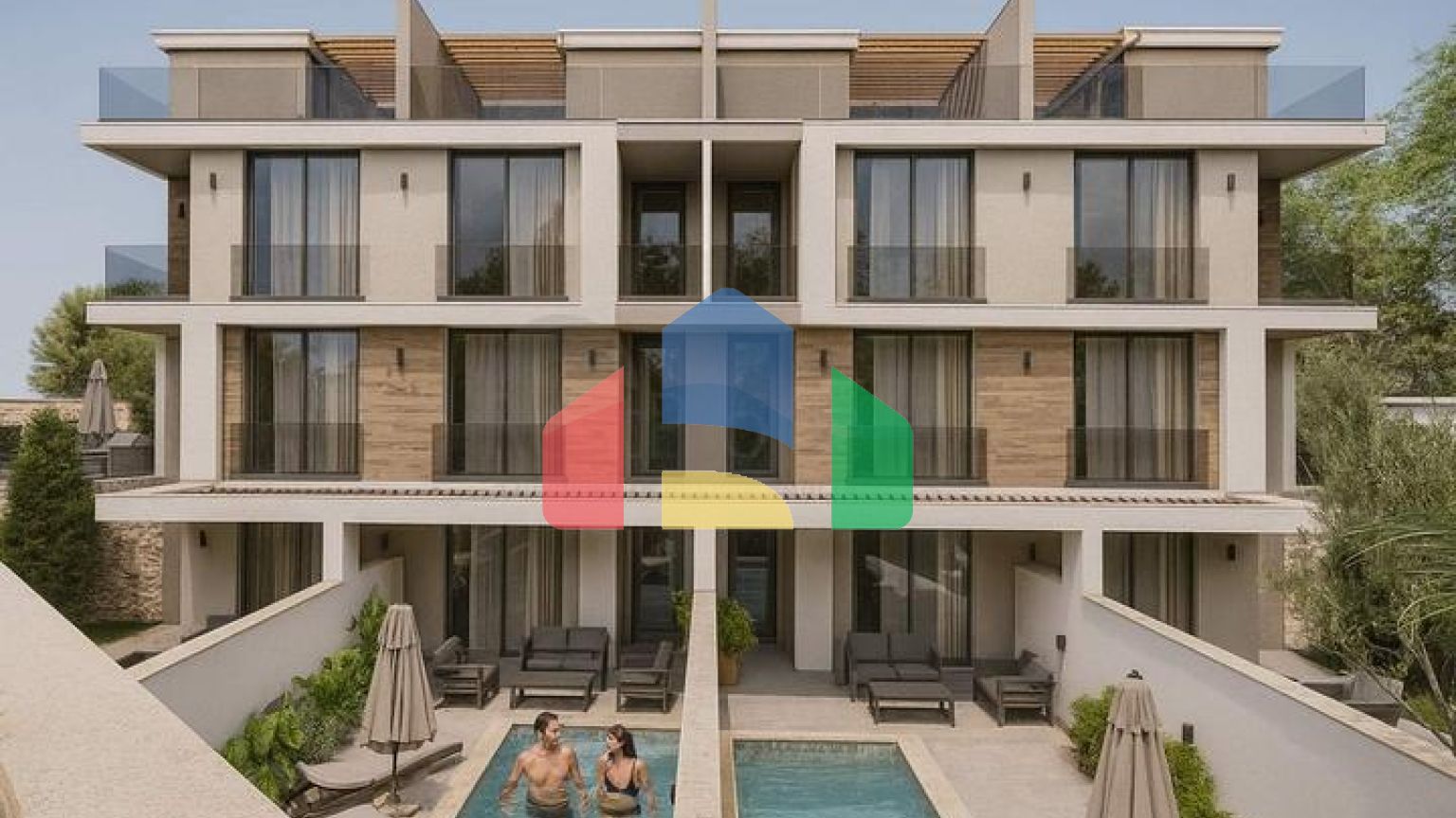 Комплекс вілл на мальовничому в'їзді в Калкан