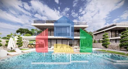 Вилла 5+1 в районе Фетхие- воплощение роскоши с видом на бескрайнее море