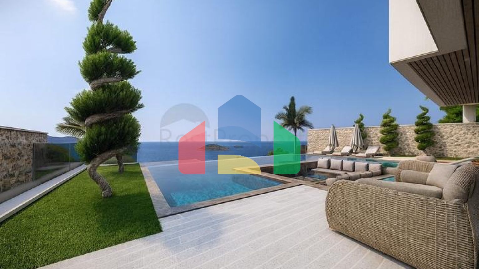 Вілла 5 + 1 в районі Фетхіє-втілення розкоші з видом на безкрає море