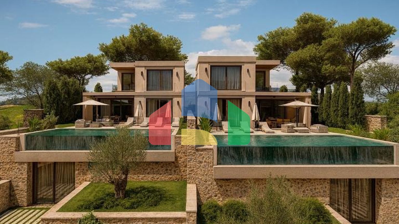 Вілли з неперевершеним видом на море в Калкані