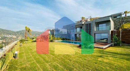 Стильна вілла з приголомшливим видом на море, гори і Бодрум.