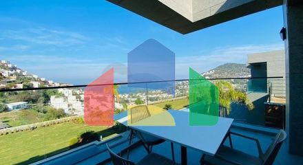 Стильна вілла з приголомшливим видом на море, гори і Бодрум.