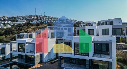 Новий комплекс з панорамним видом на море в затишному місці в районі Яликавак.