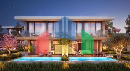 Modern style villas with lake views.