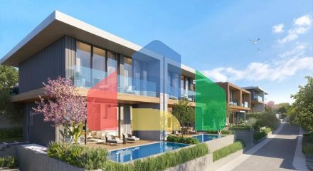 Modern style villas with lake views.