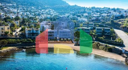 Пентхаус 4+1 в комплексе на первой береговой линии в красивой бухте Кючюкбюк, Бодрум