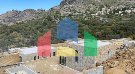 Stone villas overlooking the sea and the historic