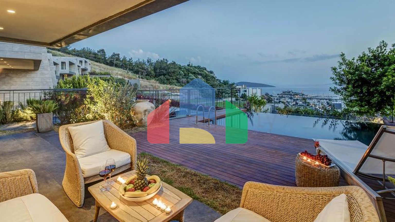 Виллы и пентхаусы с видом на крепость Бодрума