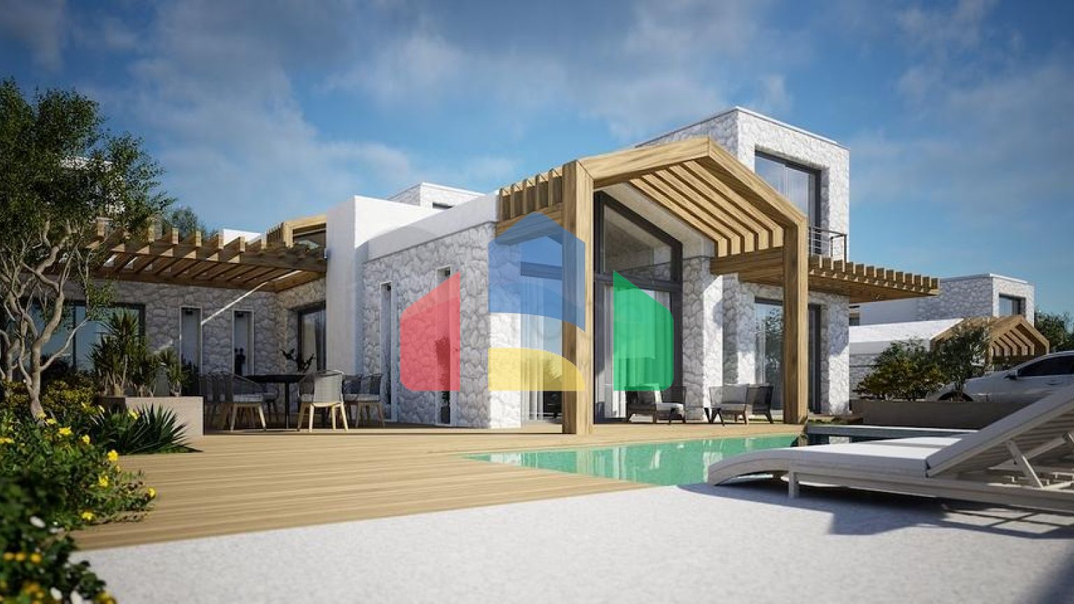 Отдельно стоящие виллы с уникальной архитектурой в районе Гюмюшлюк