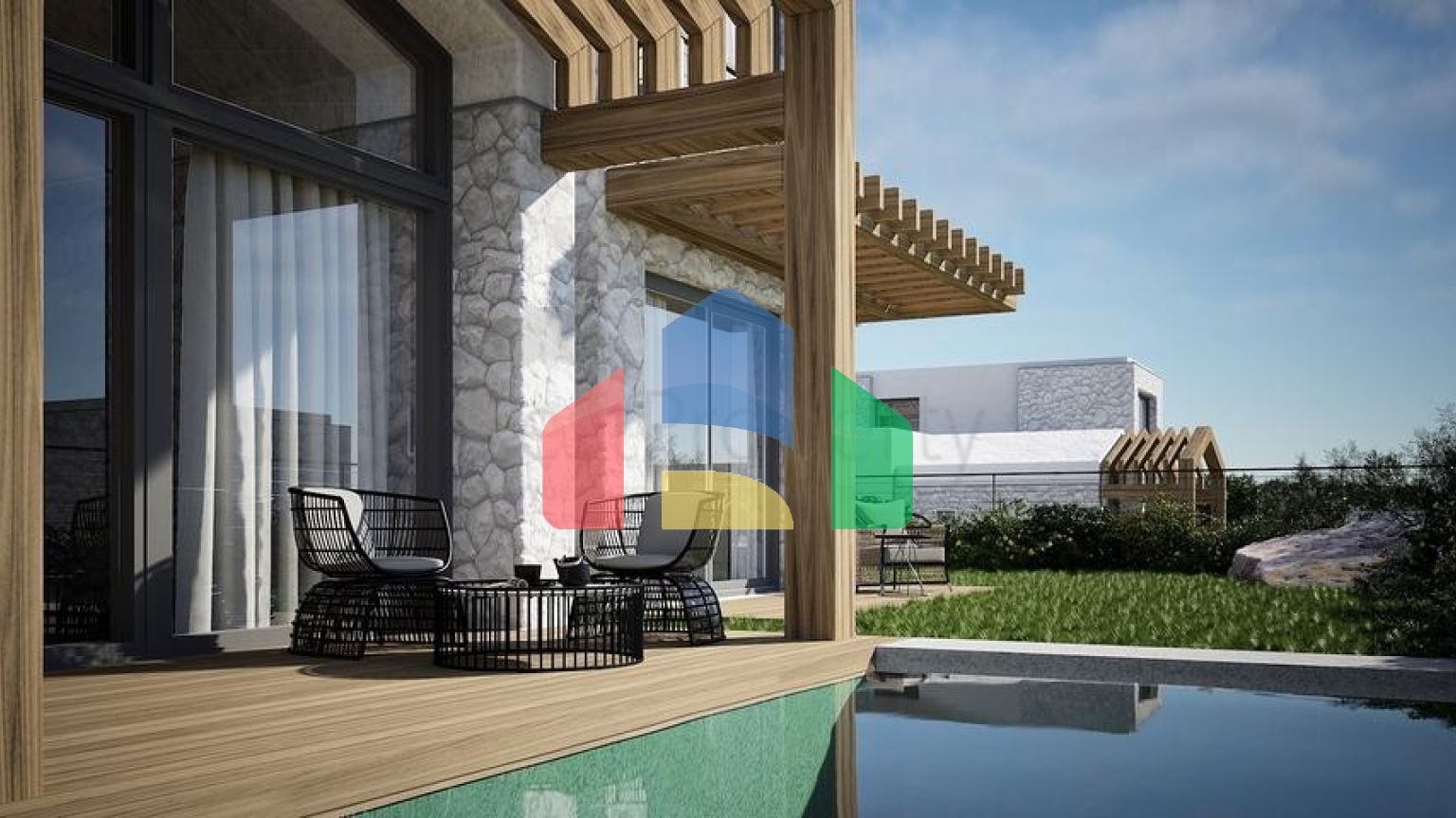 Отдельно стоящие виллы с уникальной архитектурой в районе Гюмюшлюк