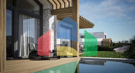 Отдельно стоящие виллы с уникальной архитектурой в районе Гюмюшлюк Отдельно стоящие виллы с уникальной архитектурой в районе Гюмюшлюк