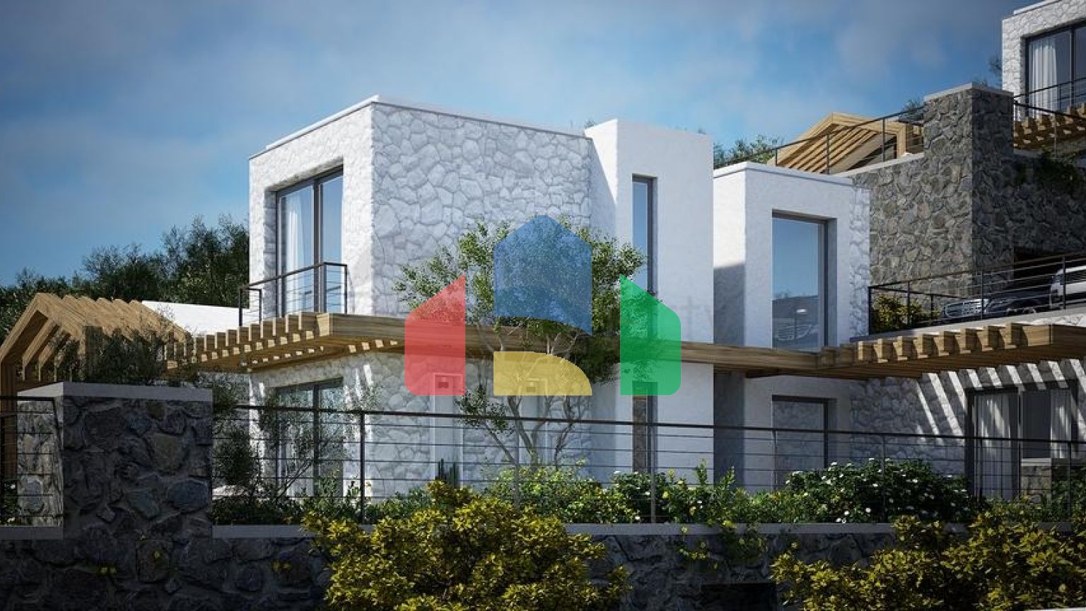 Отдельно стоящие виллы с уникальной архитектурой в районе Гюмюшлюк