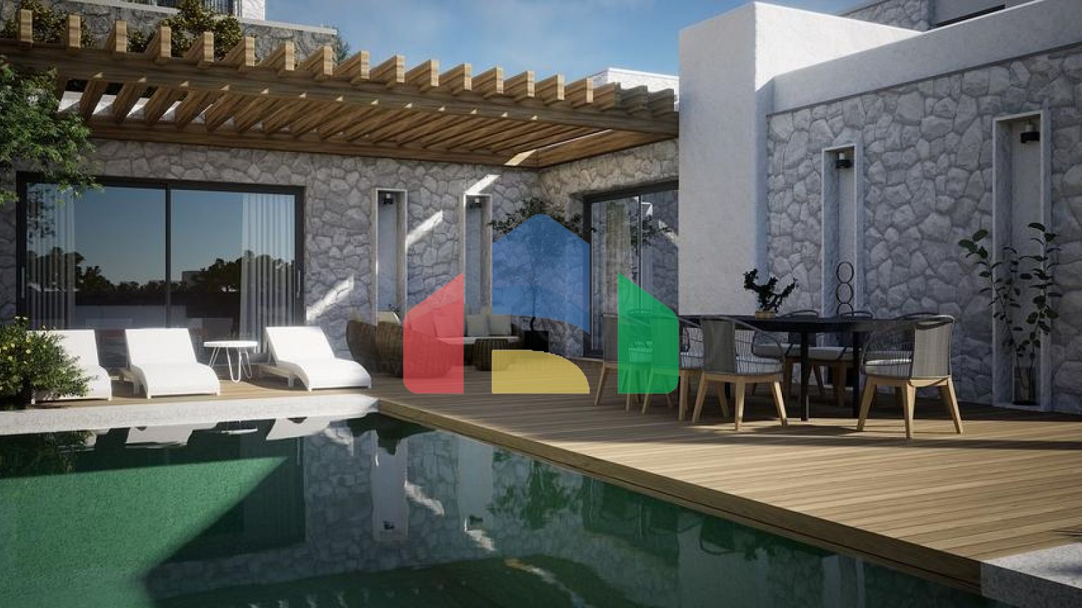 Отдельно стоящие виллы с уникальной архитектурой в районе Гюмюшлюк