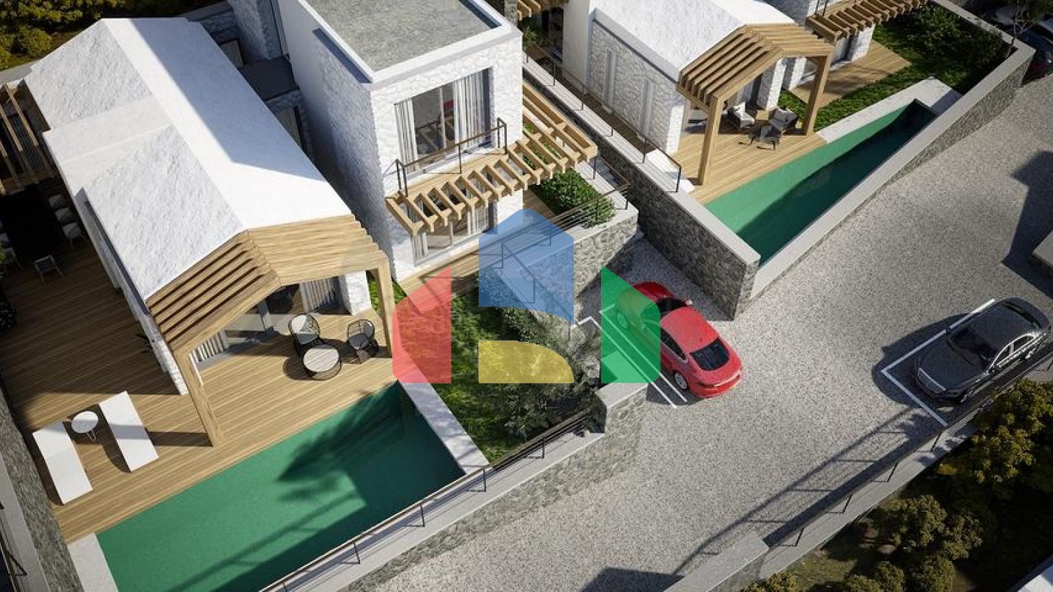 Отдельно стоящие виллы с уникальной архитектурой в районе Гюмюшлюк