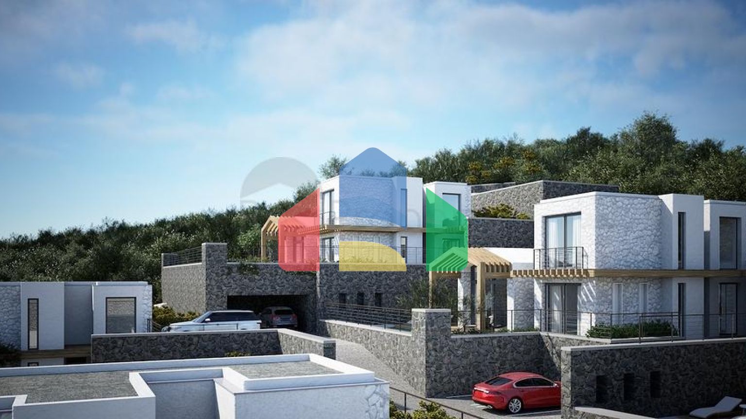 Отдельно стоящие виллы с уникальной архитектурой в районе Гюмюшлюк