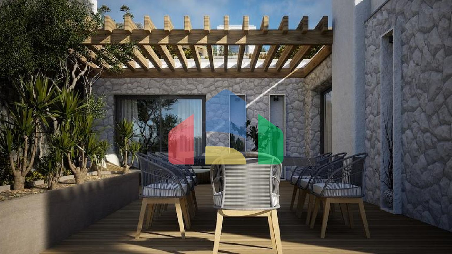 Отдельно стоящие виллы с уникальной архитектурой в районе Гюмюшлюк