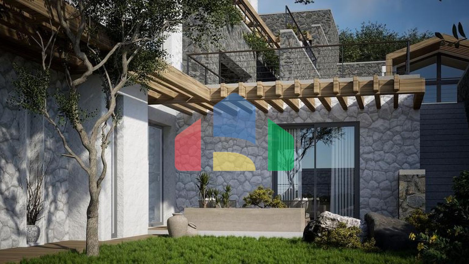 Отдельно стоящие виллы с уникальной архитектурой в районе Гюмюшлюк