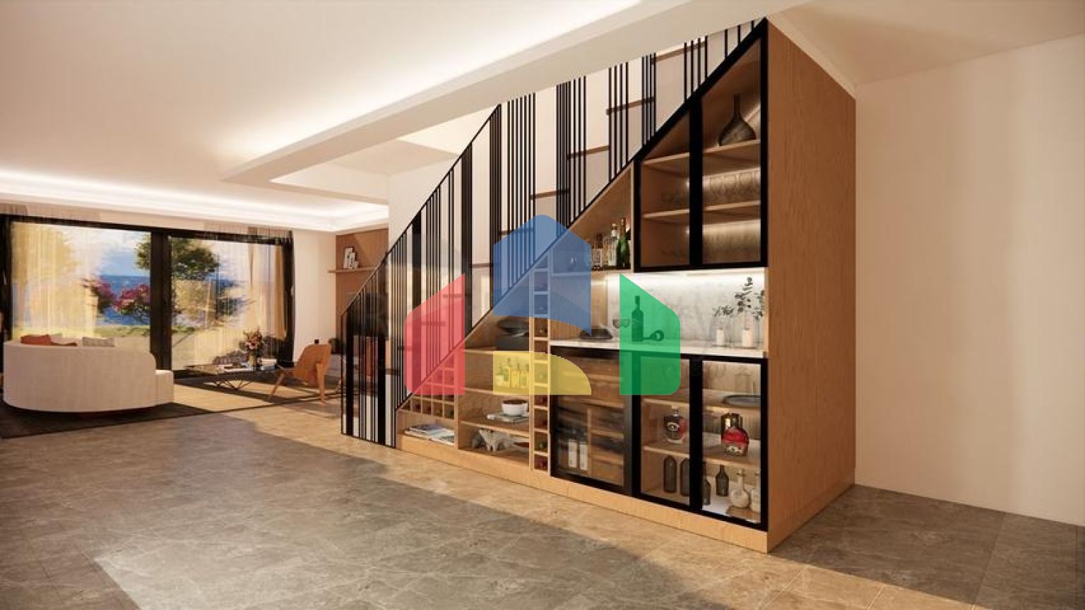 Вілли в мальовничому районі Туркбюкю, в оточення густої зелені.