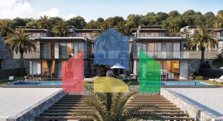 A complex of Villas in a modern design in the historical part of the city of Bodrum.