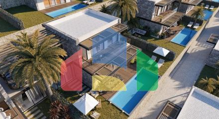 A complex of Villas in a modern design in the historical part of the city of Bodrum.