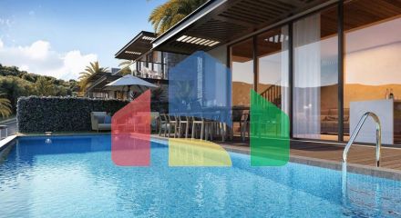 A complex of Villas in a modern design in the historical part of the city of Bodrum.