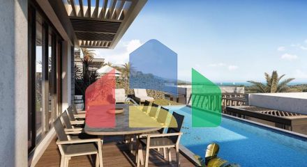 A complex of Villas in a modern design in the historical part of the city of Bodrum.