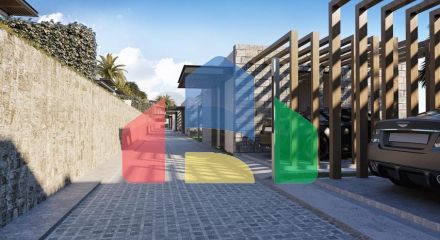 A complex of Villas in a modern design in the historical part of the city of Bodrum.