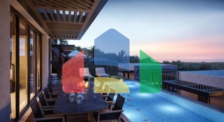 A complex of Villas in a modern design in the historical part of the city of Bodrum.