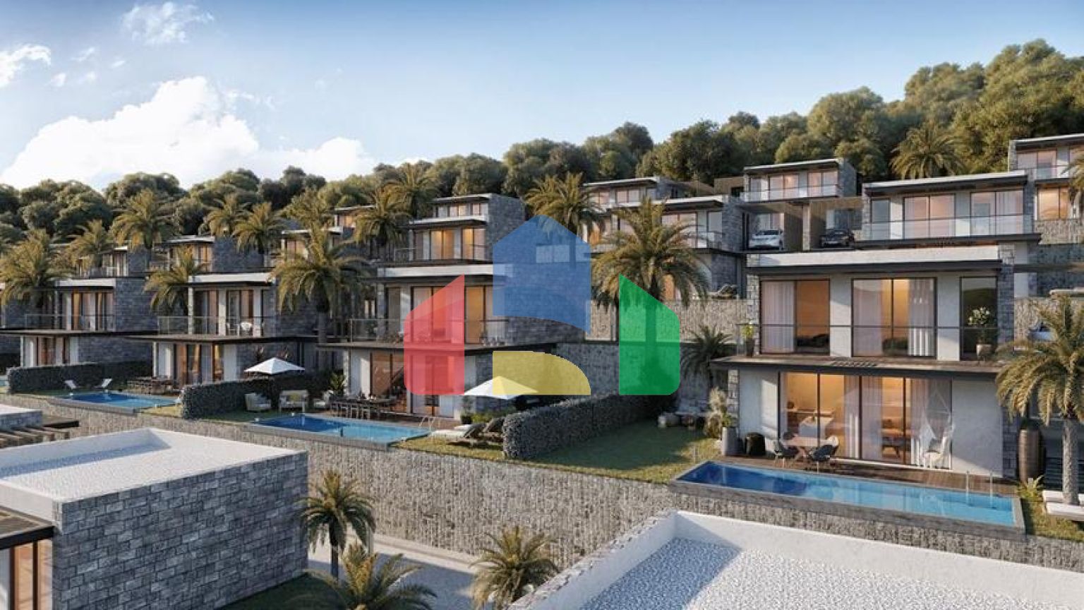 Комплекс Вилл в  современном дизайне в исторической части, города Бодрум.