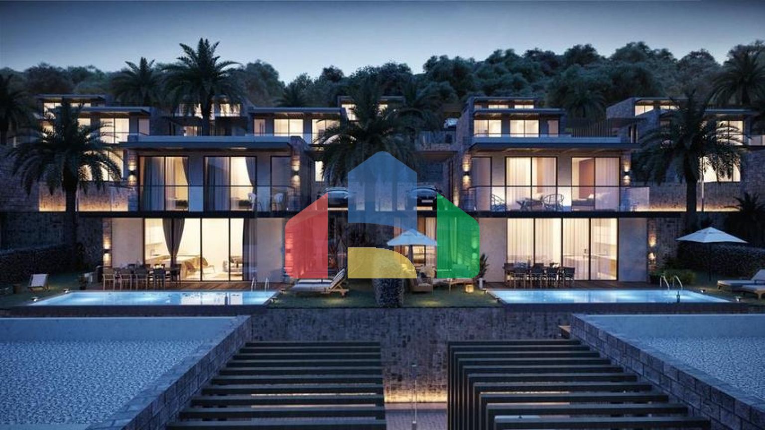 Комплекс Вилл в  современном дизайне в исторической части, города Бодрум.