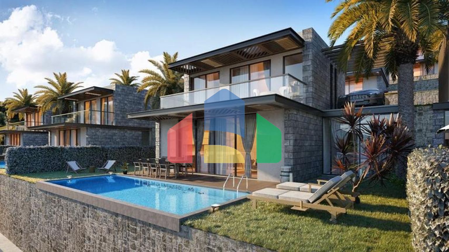 Комплекс Вилл в  современном дизайне в исторической части, города Бодрум.