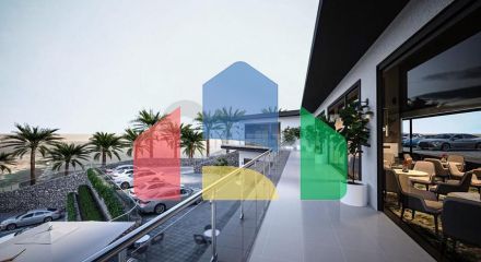 Ідеальний комплекс апартаментів, оточений пишною зеленню.