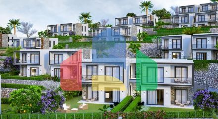 Ідеальний комплекс апартаментів, оточений пишною зеленню.