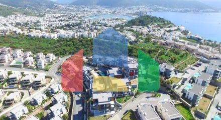 Доступные квартиры в центре Бодрума с видом на Море и город!