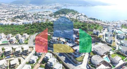 Доступные квартиры в центре Бодрума с видом на Море и город!