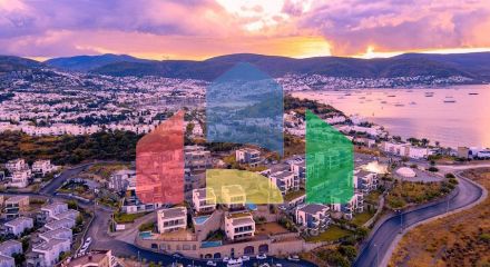 Доступные квартиры в центре Бодрума с видом на Море и город!